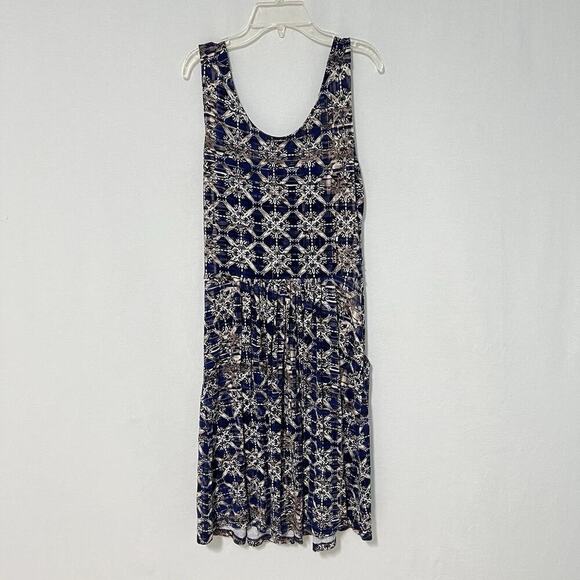 Sundance Jersey Knit Casual Sleeveless Dress Stretchy Ruched Dress Medium Blue - Picture 8 of 12
